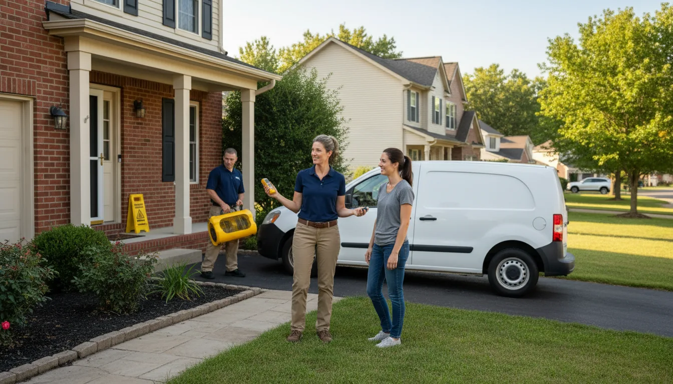 Residential water damage restoration in Media, IL